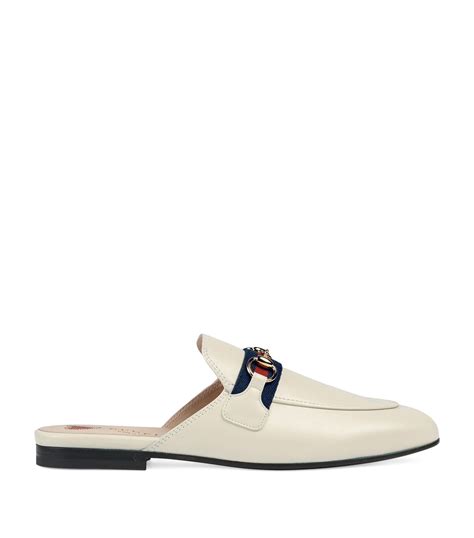 gucci palm slippers white|Gucci princetown striped slippers.